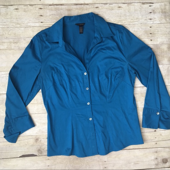 Banana Republic Tops - Banana Republic Teal Blue Button Up Career Top
